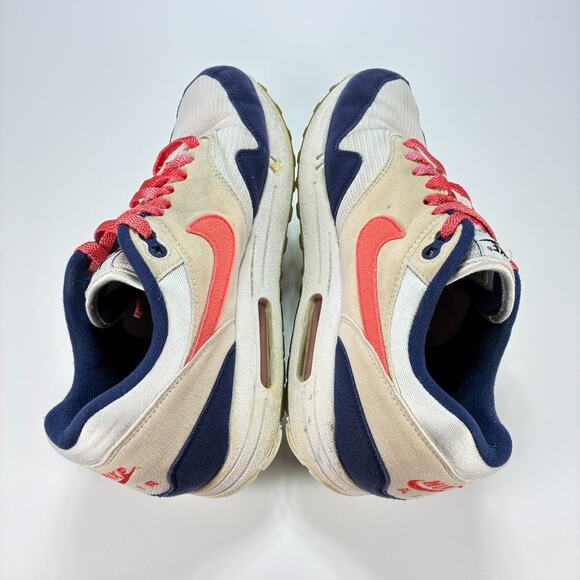Nike Air Max 1 Navy Blue Tan Suede Running Shoes Comfort CN9672-991 Womens Sz 10 - Picture 7 of 10